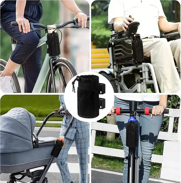 Cup Holder for Bike,Scooter and Wheelchair,Water Bottle Holder for Walker,Golf Cart and Beach,Universal Drink Holder Accessories 2
