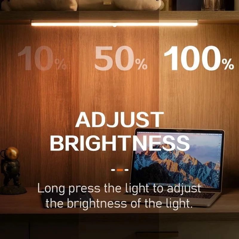 USB Type C Rechargeable Motion Sensor LED Bar Light Induction Night Light Portable for Kitchen Bedside Wardrobe Closet Aisle
