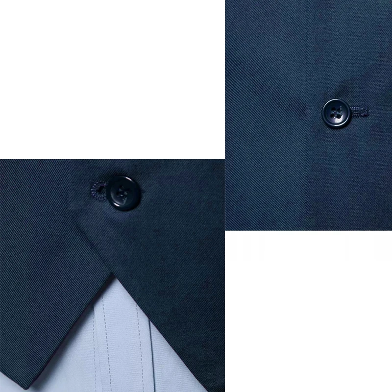 Men's Suit Vest Business Formal Dress Waistcoat Tuxedo Suit Vest for Men Blue Blazer Vests V-Neck Single Breasted 3 Pockets
