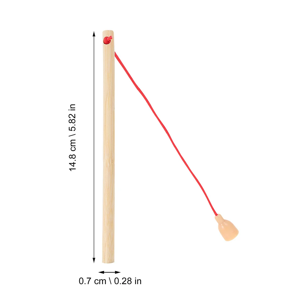 Wooden Magnetic Fishing Rod Toys Catching Game Magnet Fishing Poles Game Toys Children Early Educational 5pcs