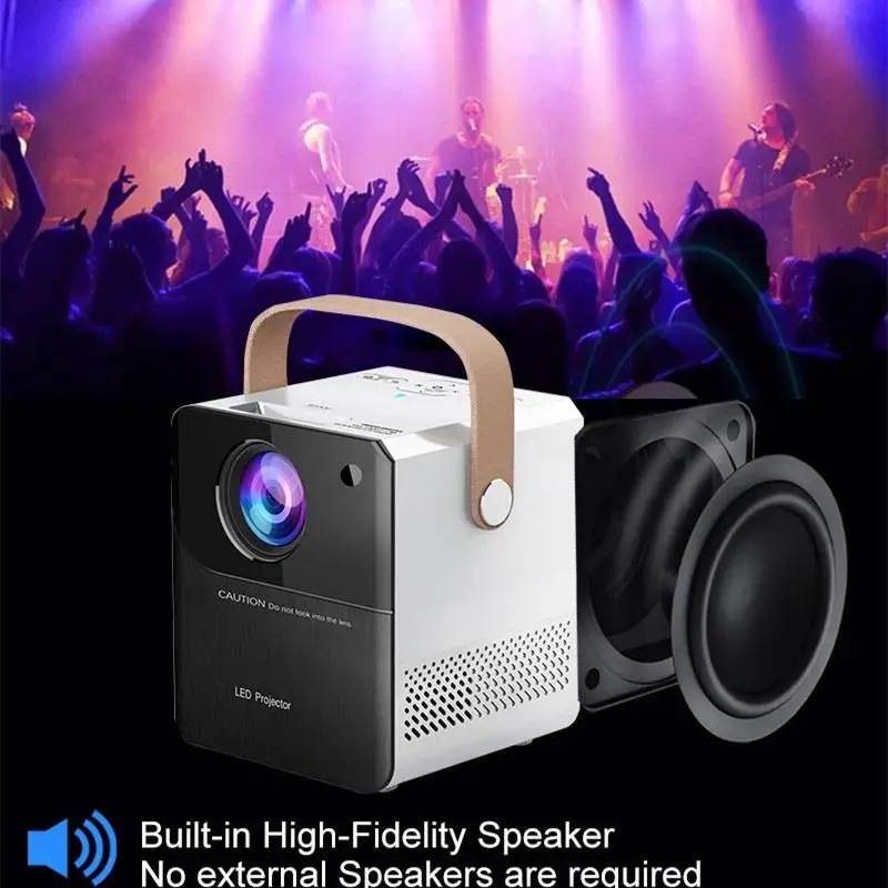 

Projector 4K Portable Home Camping Theater Private Theater WIFI Synchronization Android Phone 180 Screen LED Smart TV Projector
