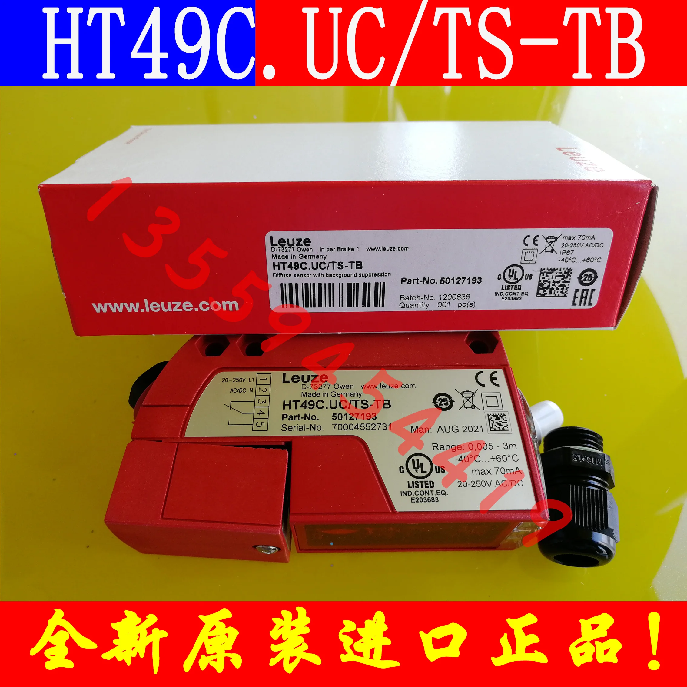 

LEUZE Sensor HT49C.UC/TS-TB Brand New Original Genuine Postage Order 50127193
