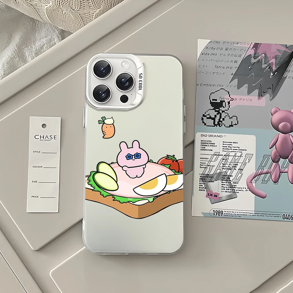 Cartoon A-Asamimichan Cute Bunny Laser Phone Case for iPhone