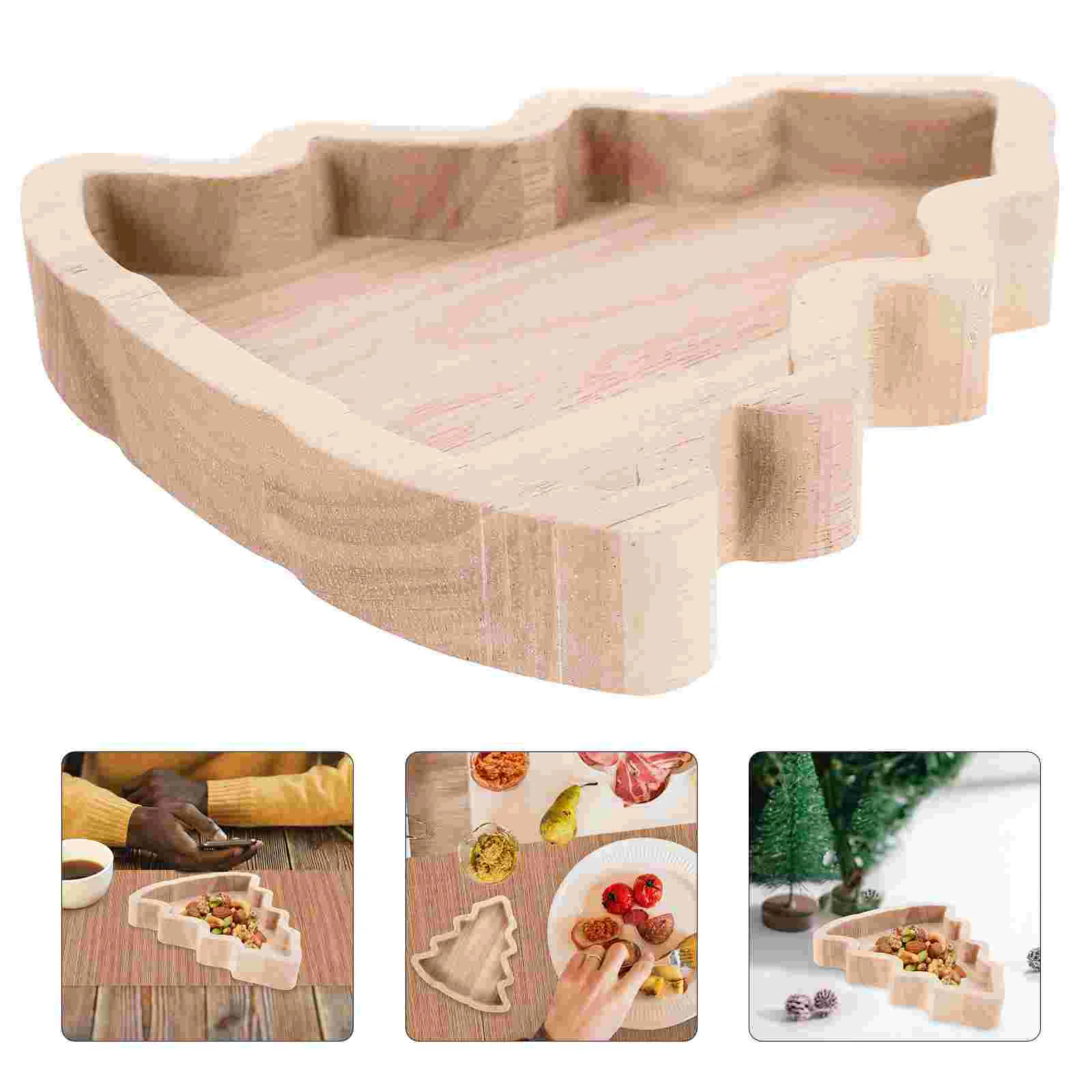 

Christmas Tree Shaped Dish Snack Trays Bread Candy Dry Fruit Plate Food Serving Board Cheese Cutting Board Dishes for table