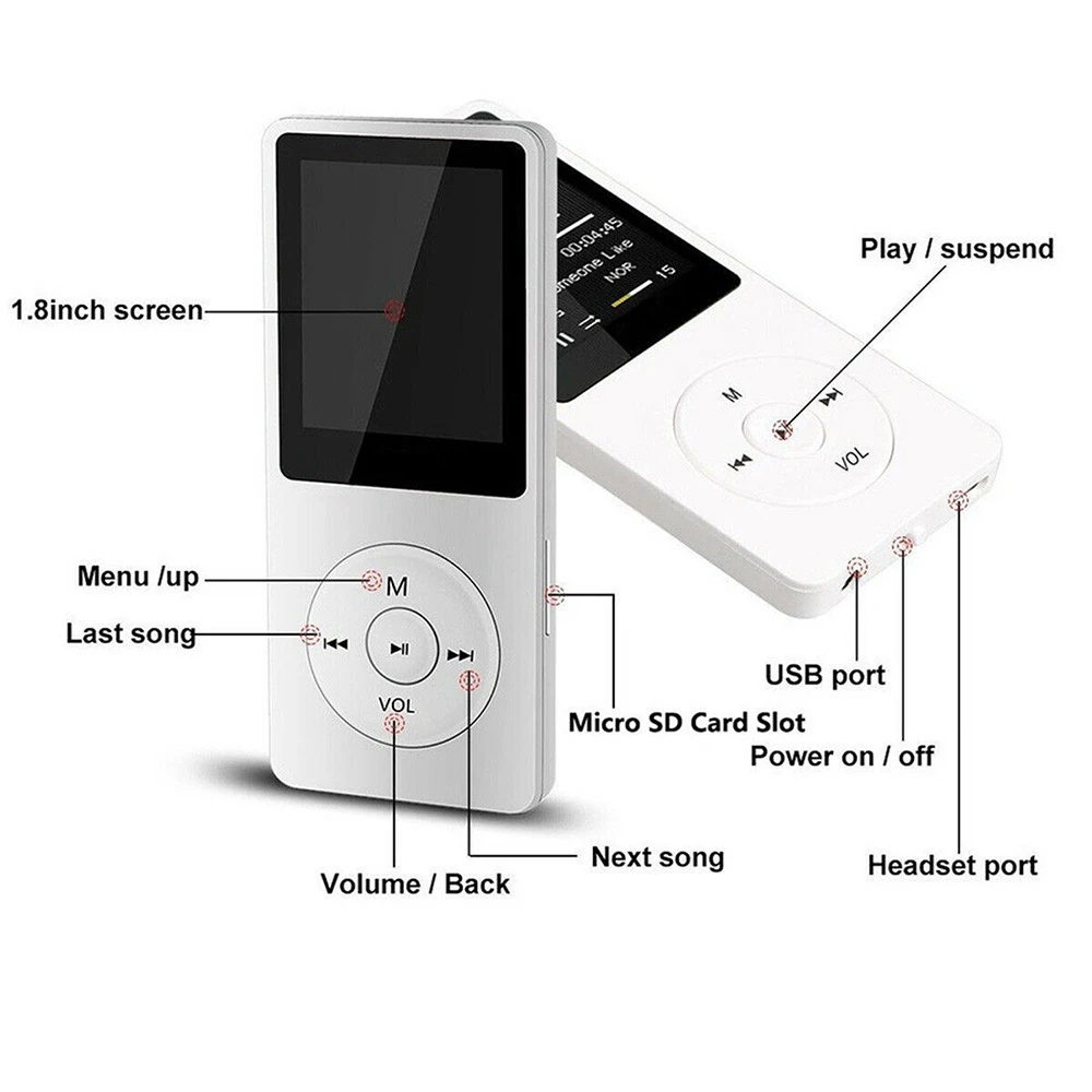 Bluetooth MP4 MP3 Lossless Music Player TFT LCD Display Walkman E-book Support TF Card Audio Recorder lossless sound MP3 player
