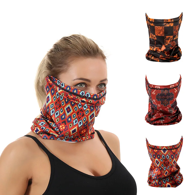 mens infinity scarf Sport Scarf Palace Style Bandana Balaclava Cycling Hiking Tube Face Head Wrap Cover Riding Headband Motorcycle Face Mask Camping head scarf men