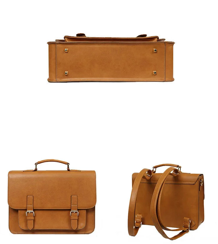 14 Inches Genuine Leather Messenger Bag For Men