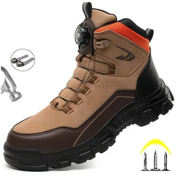 New Fashion 2025 Stivali da lavoro antinfortunistici da uomo Sneakers Scarpe da lavoro leggere e comode antiscivolo resistenti all'usura Calzature maschili