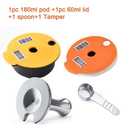 Eco-Friendly Reusable Coffee Capsule Pods with Silicone Lid (180-60lid-s-t)