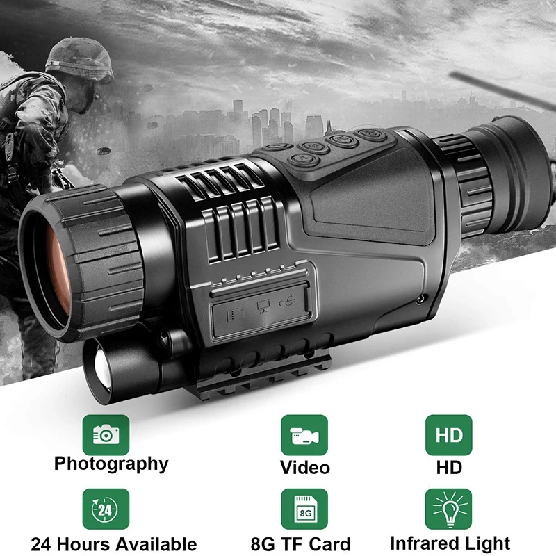 ZIYOUHU 5x40 Infrared Digital Night Vision Monocular Telescope Dual Use