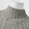 Women Oversized Sweater Loose Autumn Winter Turtleneck Elegant Knitted Warm Pullovers Fashion Solid Tops Knitwear Jumper 6