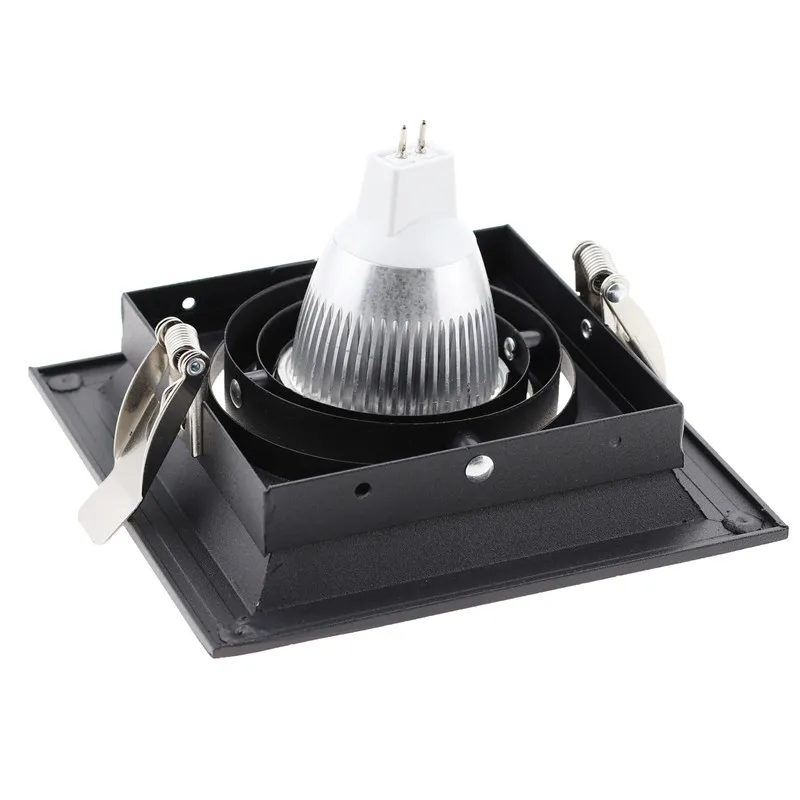 Adjustable square MR16 GU10 frame mr16 fixture down light LED Downlight Downlight Fixture LED Down light Frame for bathroom