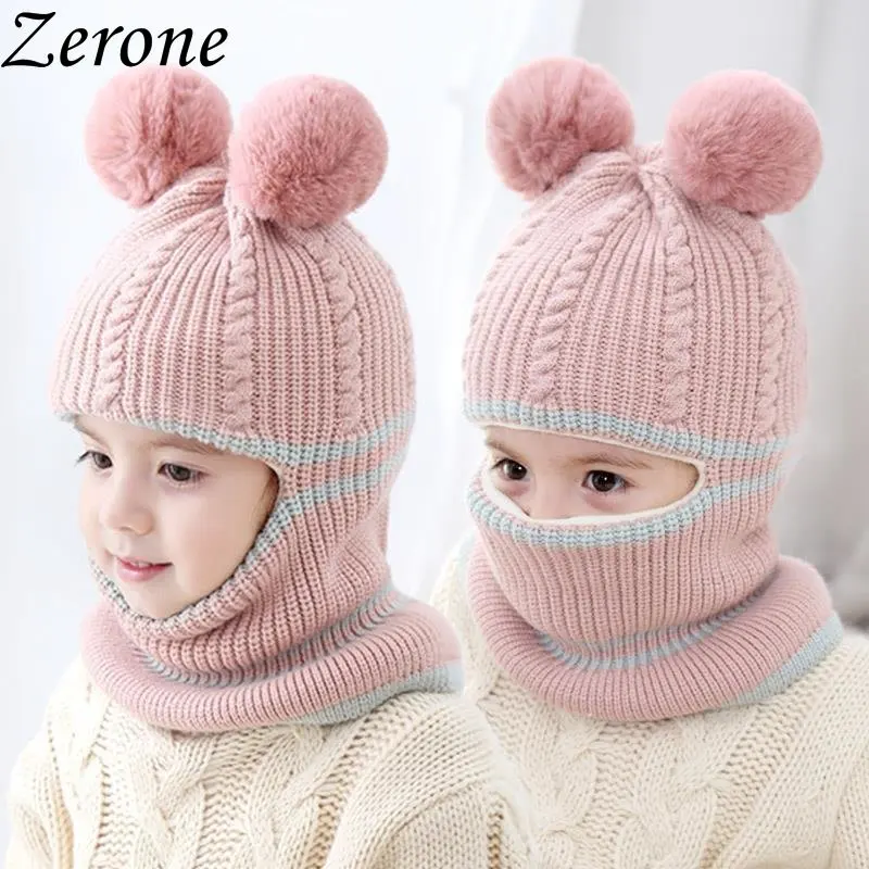 Boys Winter Hats and Scarves Set Boys Girls Add Thick Hats and Necklaces In Autumn Cute Baby For Children Ages3-8Years baby hat knit hat