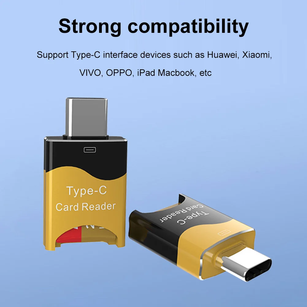 Type-C Card Reader Aluminum Alloy Mini Microsd Card Reader For Huawei Macbook, flash drive,game card reader