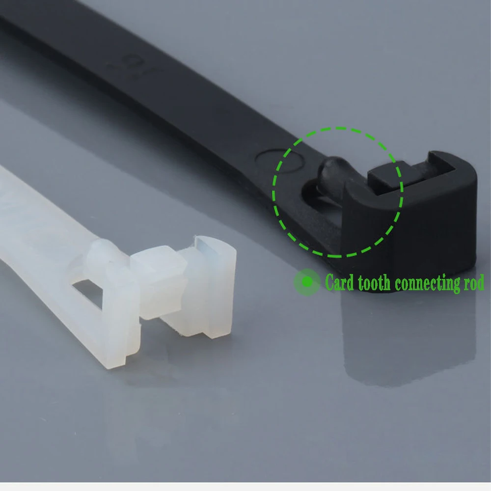 30PCS herausnehmbares Nylonbindungsband weiß 5mm 8mm wiederverwendbarer Kunststoff selbsthemmender Bindungsband einziehbares Reißverschluss Bindungsband festes Bindungsband schwarz 5,200 8,300 8,400 8,500mm – Detail 2