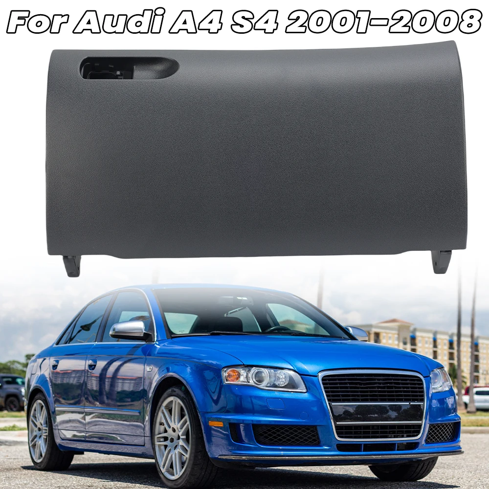 아우디 A4 S4 2001-2008 ABS용 블랙 수납함 덮개, 교체용 LHD 글러브 박스 뚜껑 8E1857124A (버클 액세서리 제외)