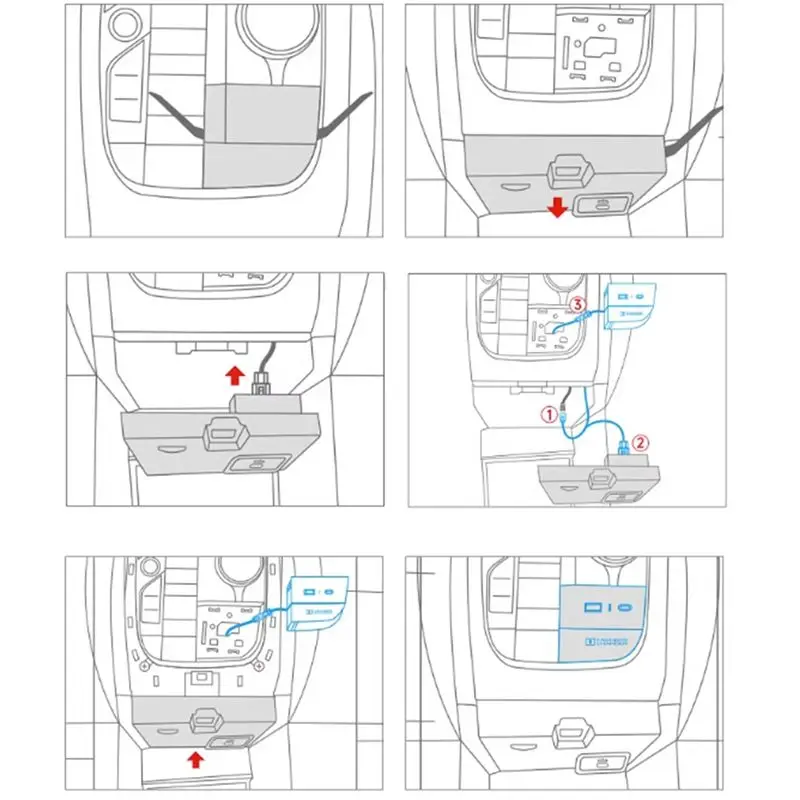 1 조각 27W 자동차 USB 유형 C 고속 트레이 패드 보관함 부품 액세서리 BMW X3 X4 IX3 2022 2023