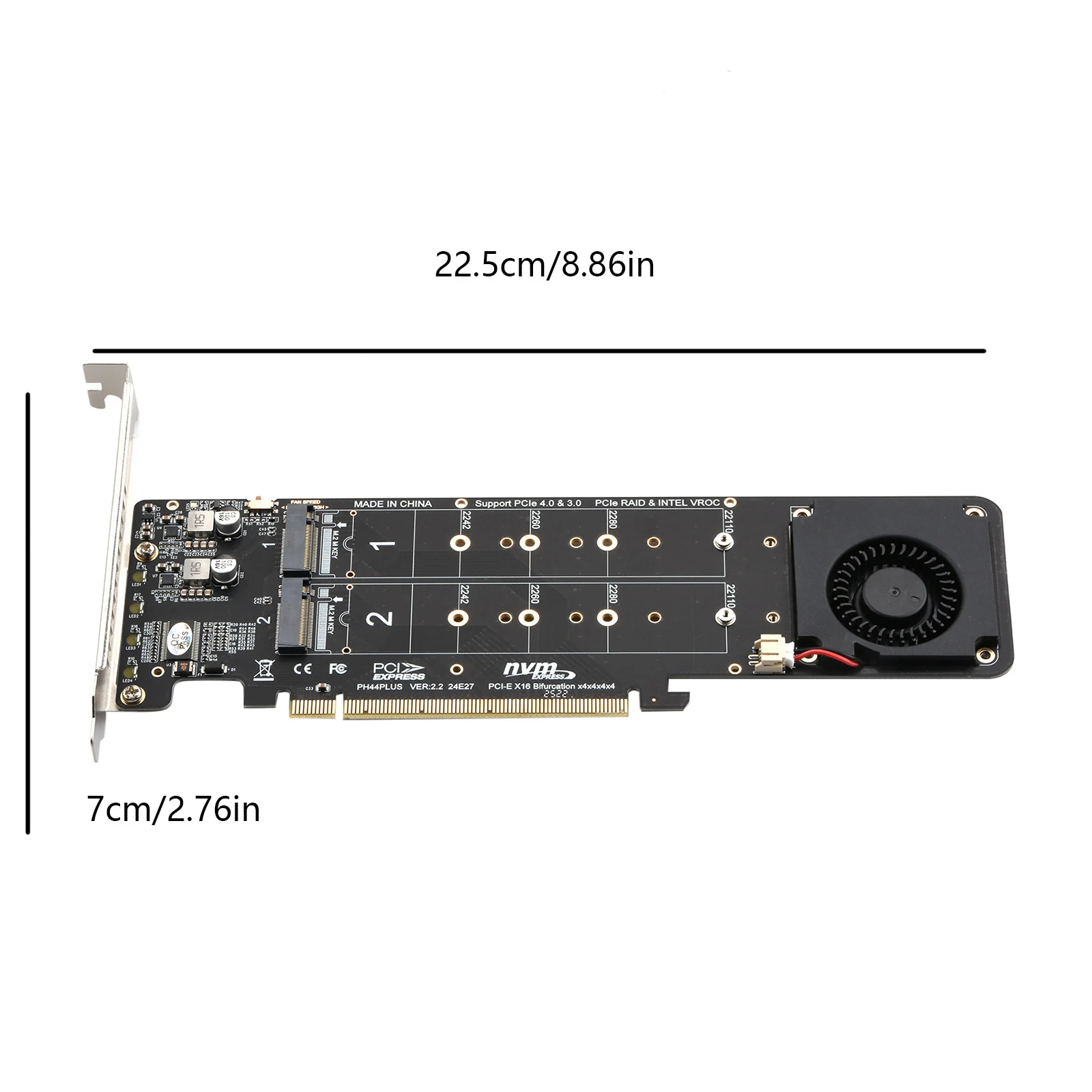 Kalea-informatique PCIe 31 card 16x for 2 SSD M2 NVMe M Key M2 NGFF Raid material HARWARE 0 1 chipset Marvell 8NR2241