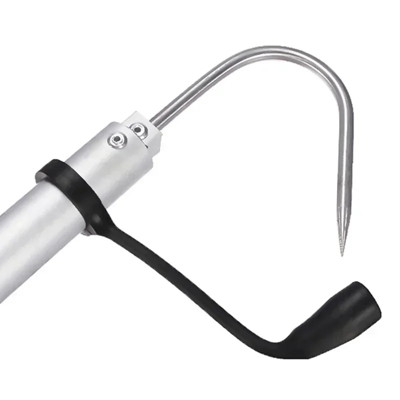 1Pc Retractable Telescopic Fish Gaff Stainless Steel Ice Sea Fishing Spear Hook Fishes Gear Outdoor Fishing Tool Accessories