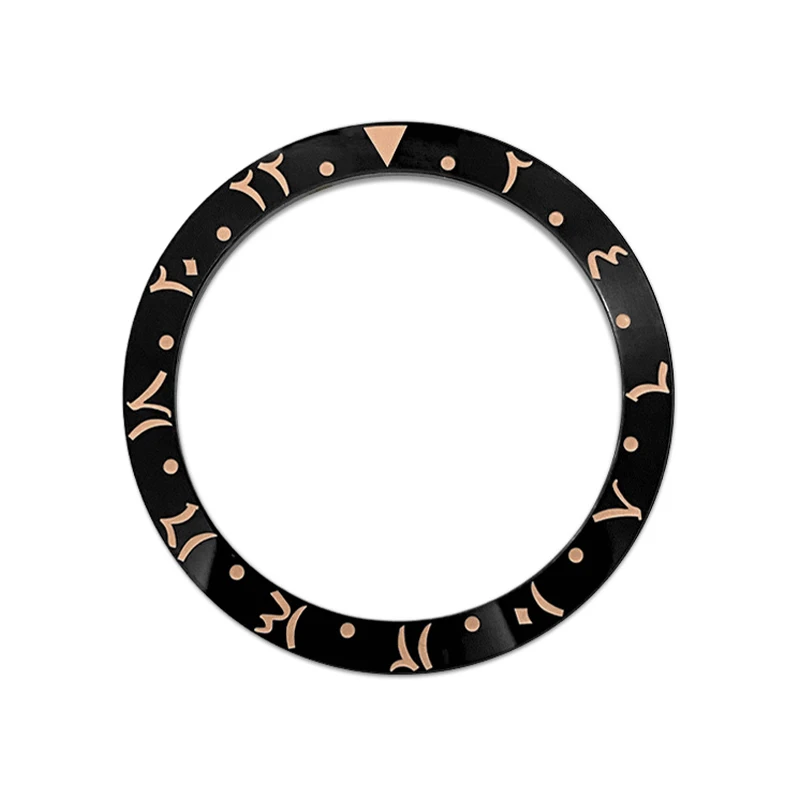 Curved Arab Ceramics Bezel Insert Ring