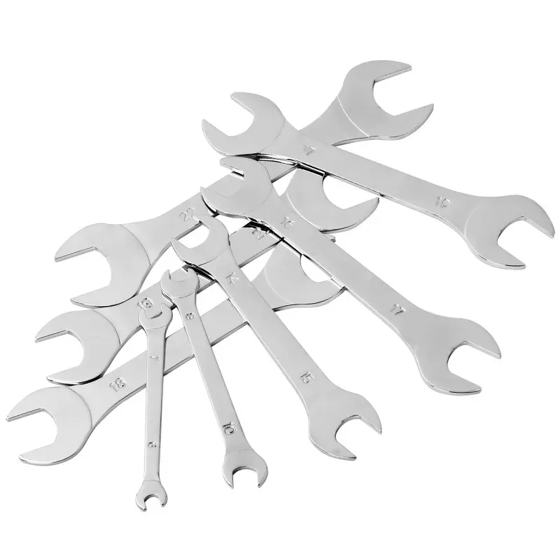 3pcs Hi-Spec Thin Open End Wrench Set Ultra-thin Flat wrench Tool Multi-Function double-end fixed open-end wrench Repair tools 6