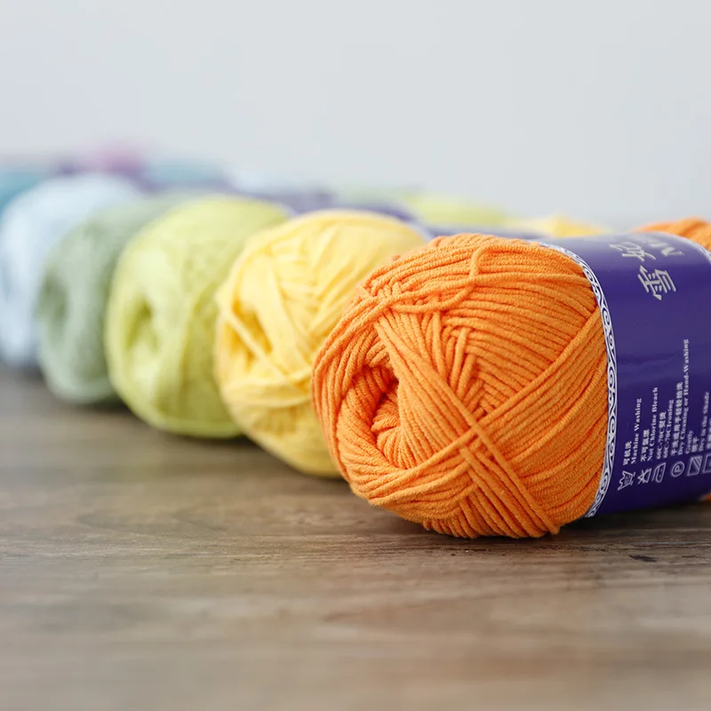 Xuefeier-Baby Cotton Thread, Baby Cotton Thread, Chenille Sub-Thread, Crocheted Wool, 5-Ply 3