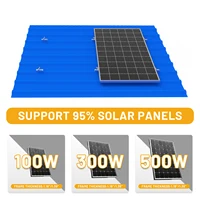 Kit de support de montage de panneau solaire avec rails de 4,72 pouces/120mm, pinces intérieures, pinces d'extrémité et tampons en caoutchouc pour télescopes, ardoise, bois 3