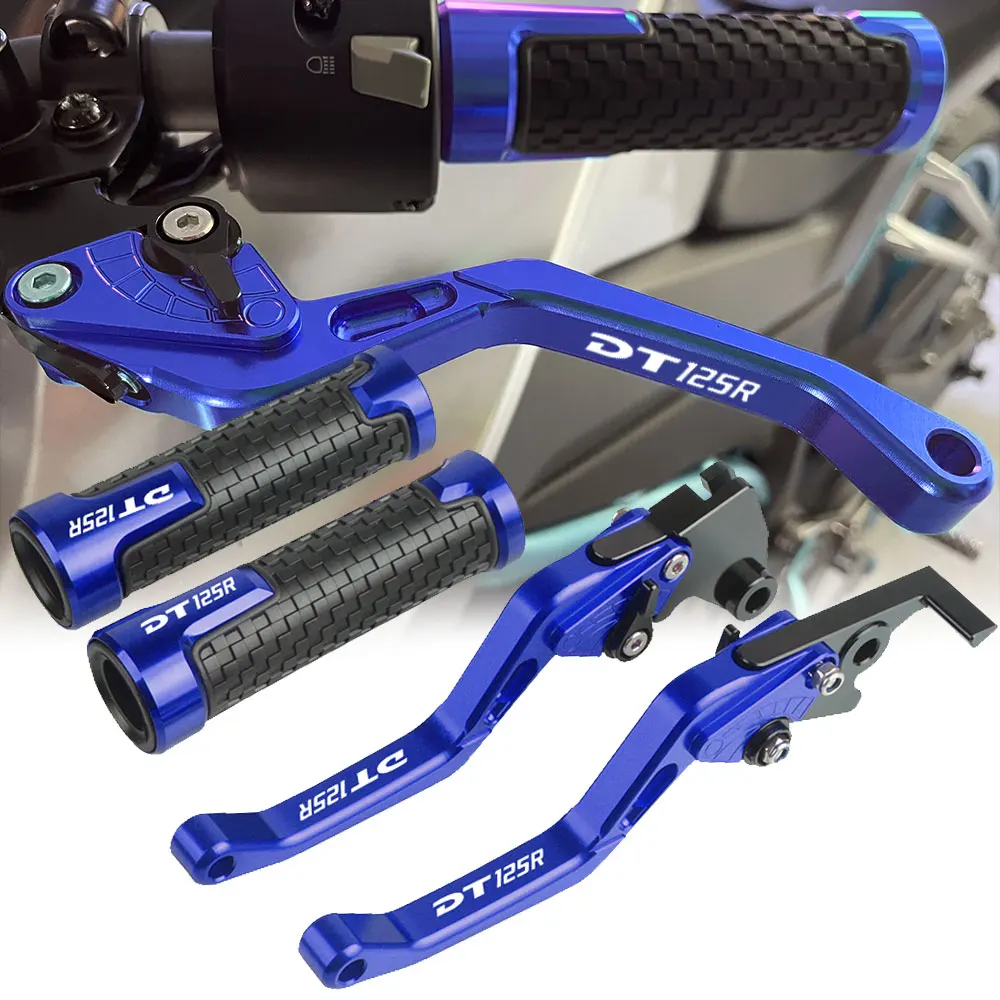 

Motorcycle Accessories Aluminum Adjustable Brake Handle Grips Clutch Lever FOR YAMAHA DT125R 1988 DT 125 R 2000 2001 2002-2004