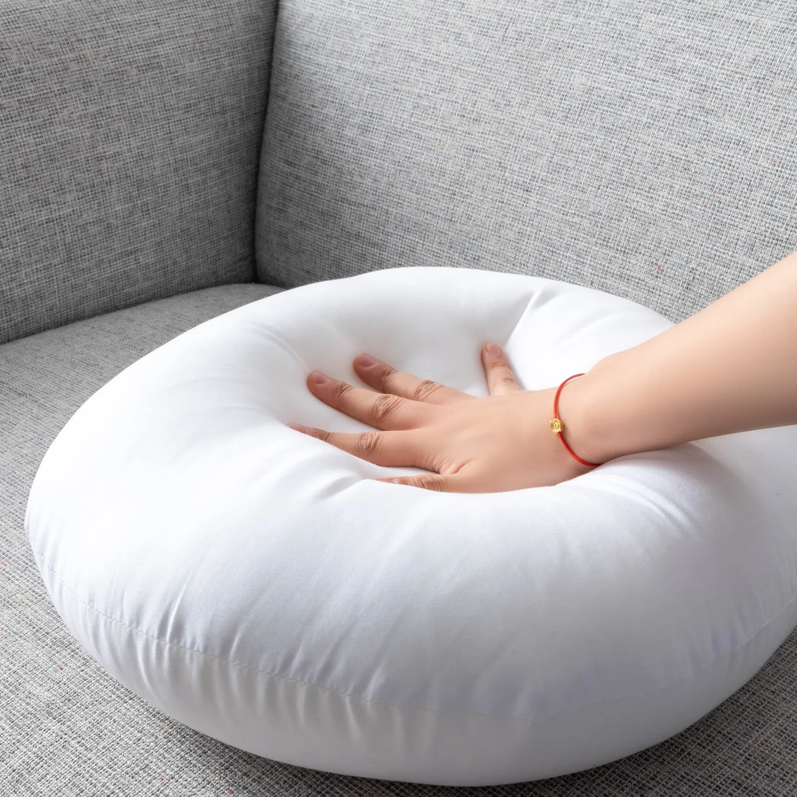 

White Square Round 45cm Cushion Pillow Core European and American Sofa Decorative Cushion Home Decor Couch Cushion Core