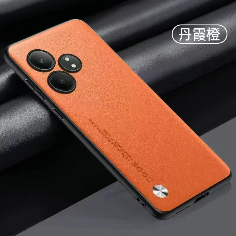 Elegant Leather Shockproof Phone Case with Camera Protection and Matte Silicone Back
