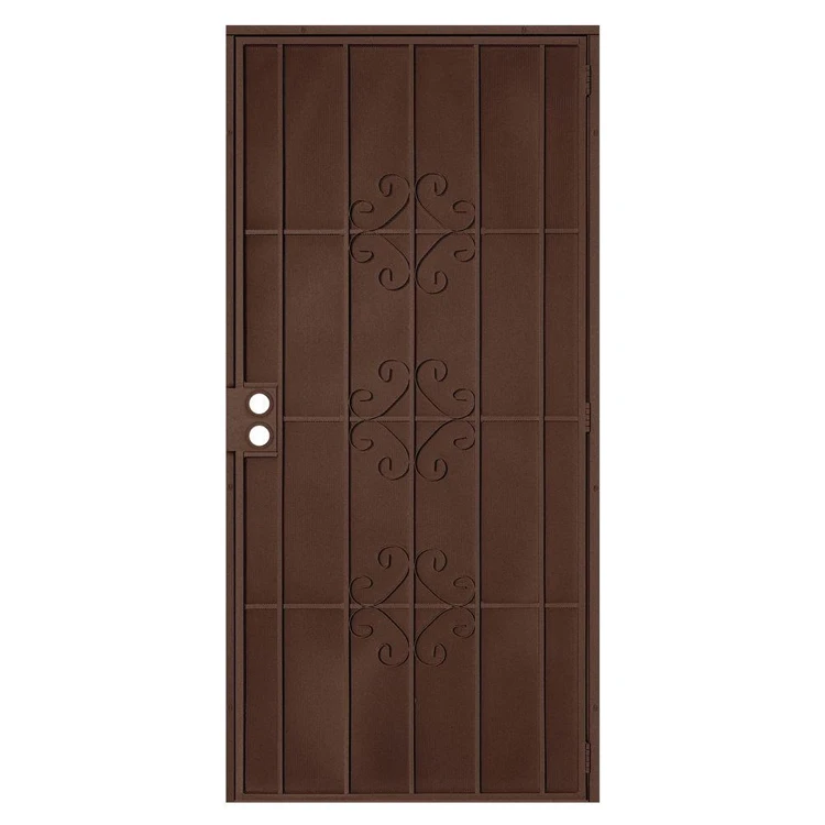 Hot sale residential security door exterior wall security steel door wrought iron security door entrance 4
