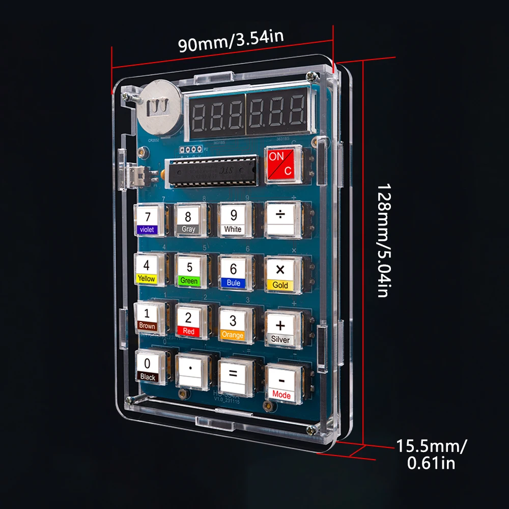 Diy Digital Tube Display Calculator Electronic Kit Kit Soldering Practice Loose Parts Welding Teaching Resources