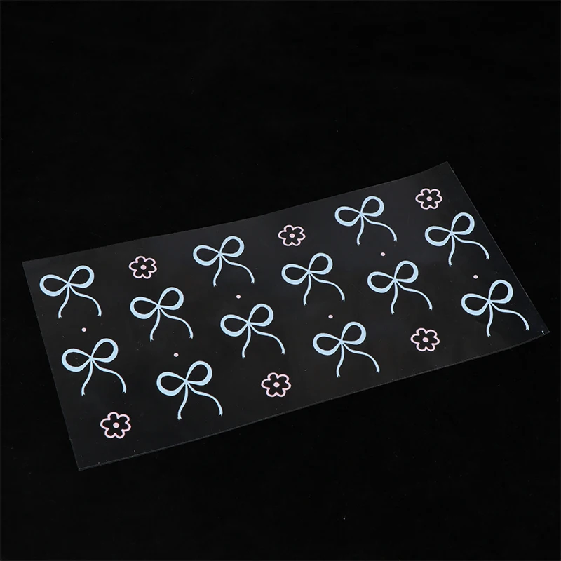 3D UV Transfers Stickers 16oz Cup Wraps Cartoon Bowknot Printed Crystal Stickers For DIY Glass Ceramic Metal Leather Etc. D16552