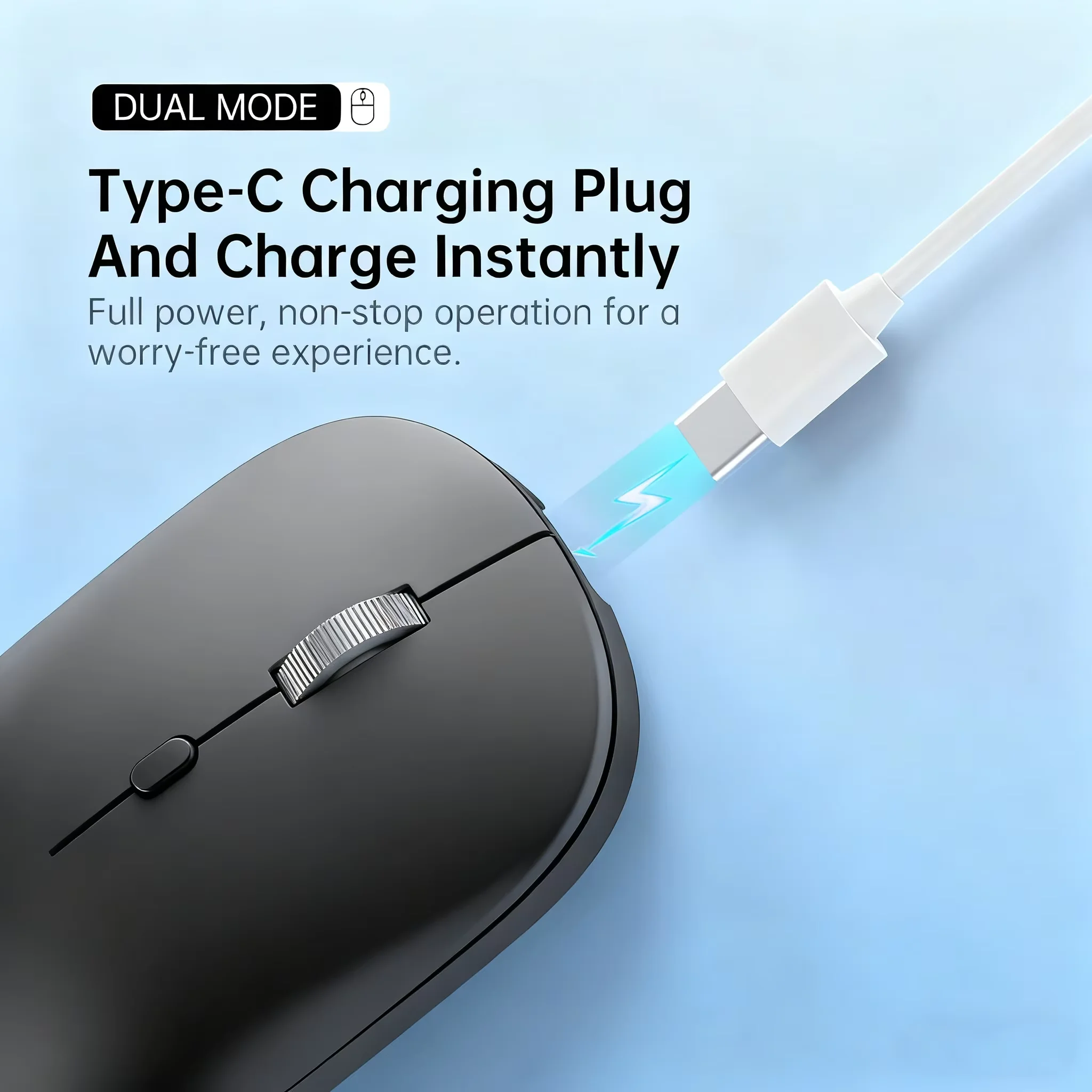 Wireless Mouse Bluetooth-compatible Mouse 2.4G Dual Modes Ergonomic Computer Mice For Laptop iPad Tablet PC Office Gaming Mouse