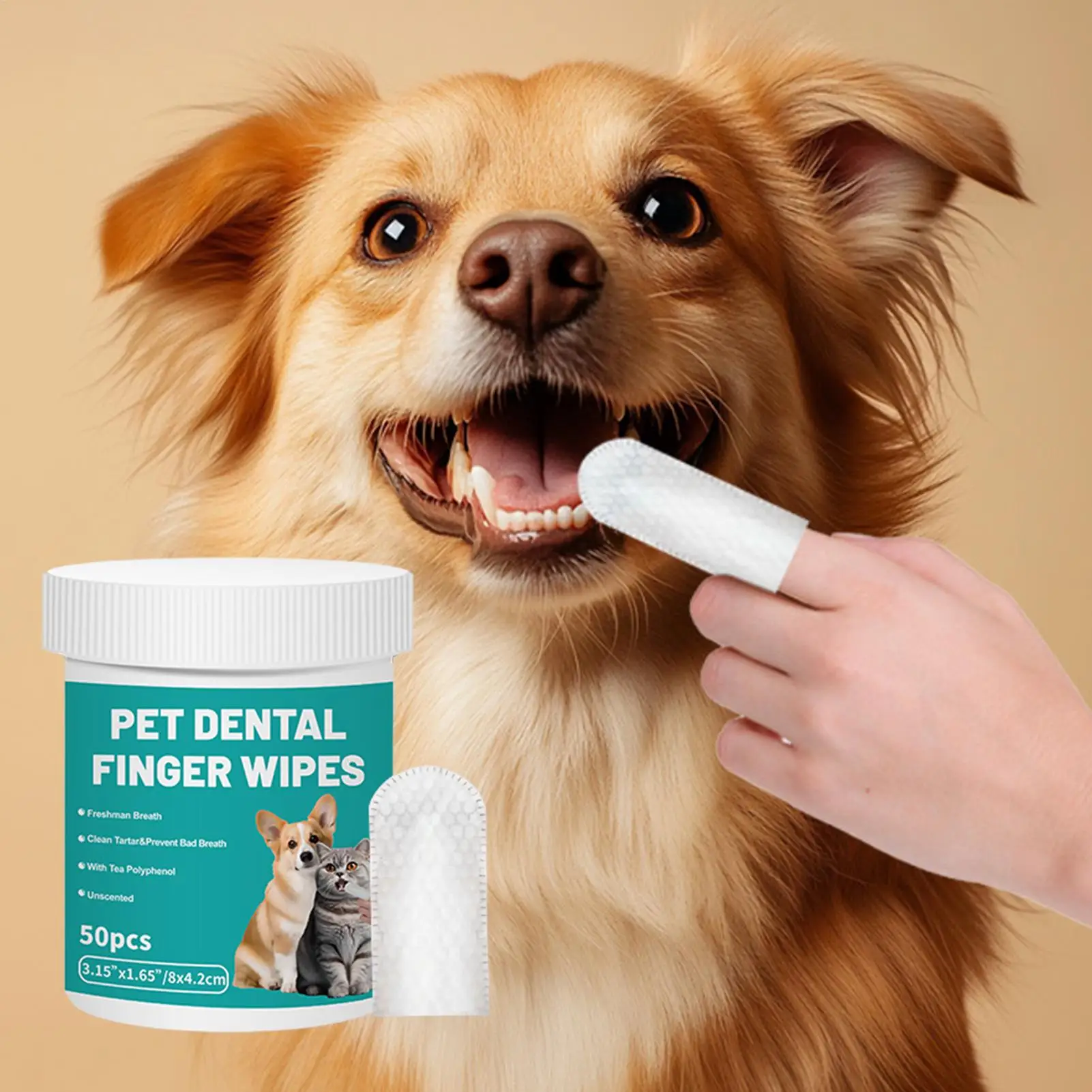 Pet Dental Finger Cleaning Wipes 3
