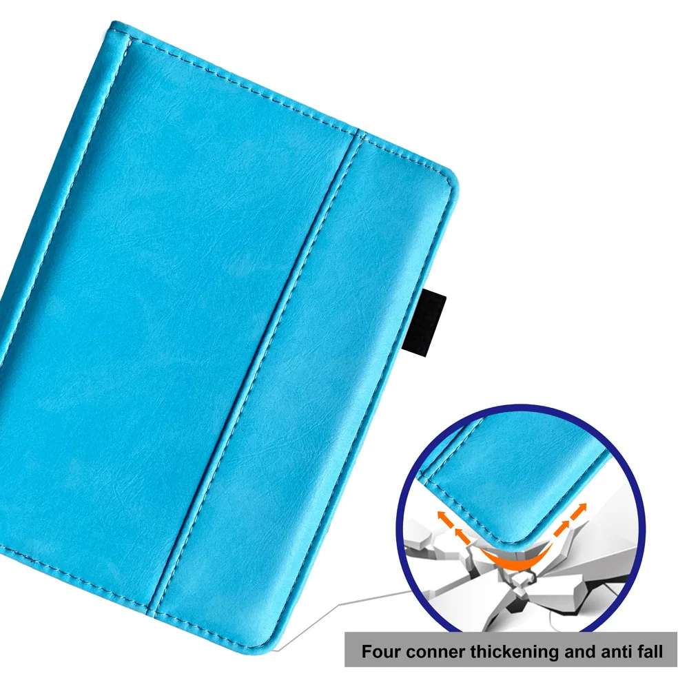 Premium Leather Magnetic Closure Protective Case for Kobo Aura H2O 6.8 eReader with Auto Sleep Function
