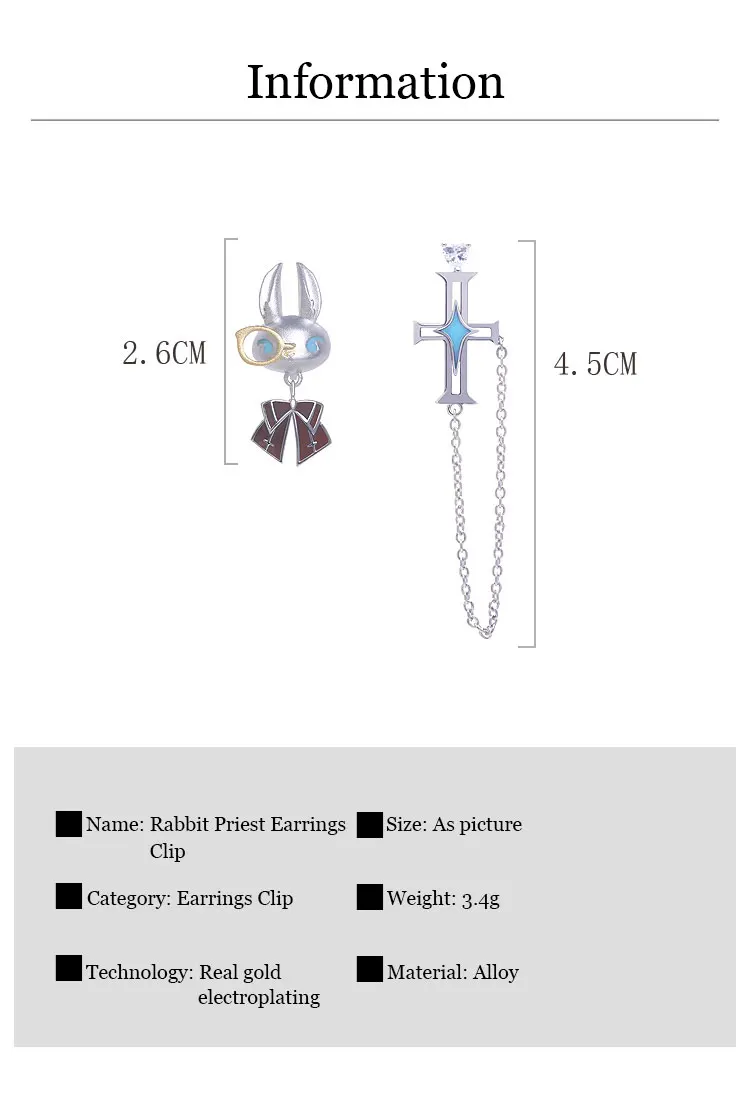 Moon Rabbit Asymmetrical Ear Cuffs 15 Moon Rabbit Asymmetrical Ear Cuffs S5fd907aa6087443981abab72cac24637m