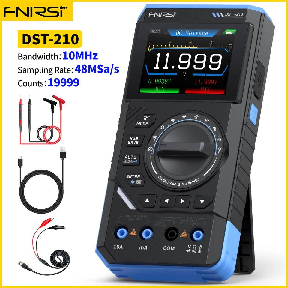 FNIRSI DST-210 DST-201 3 in 1 デジタル オシロスコープ マルチメータ