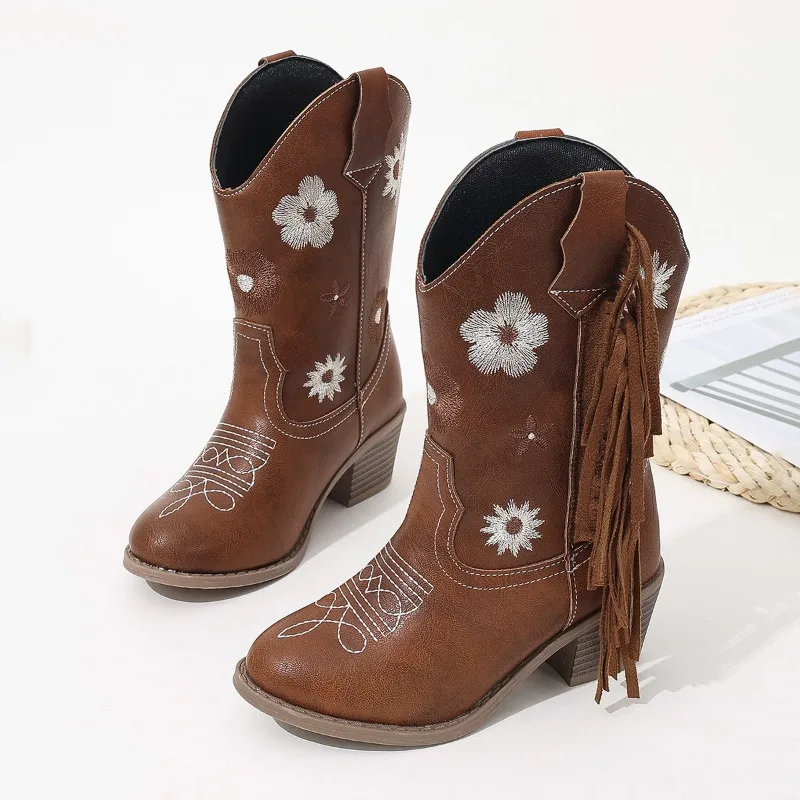 Botte Western Ariat Firecatcher pour Enfant - Rowdy Brown