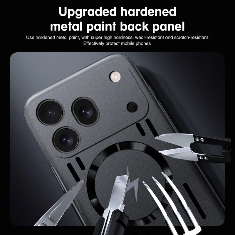 Sleek Cooling Phone Case with Shockproof Magnetic Wireless Charging Capability