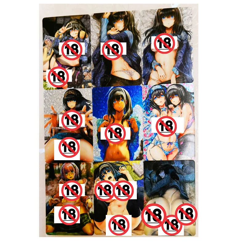 

9 шт./компл. Золушка для девочек Sagisawa Fumika No.1 ACG сексуальные обнаженные игрушки хобби Хобби Коллекционные Предметы Игра коллекционная искусственная коллекция