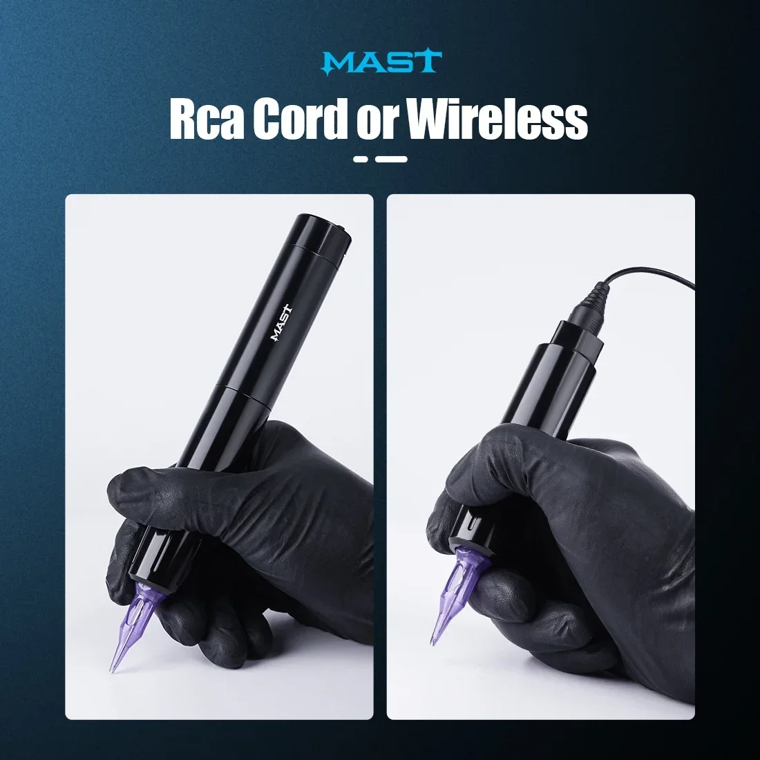 Mast Tattoo Tour Y22 RCA Wireless Battery Tattoo Pen Permanent Makeup Machines 3.0mm Stroke Machine Tattoo Supplies Tattoo Pen