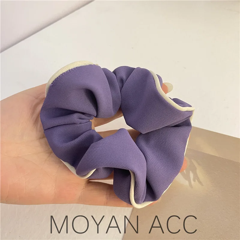 Catharanthus Roseus Blue Large Intestine Hair Band Hair Rope Female High Ponytail Simple Hair Rubber Band High Elastic Net Red H twisted rope polypropylene 8 mm 500 m blue