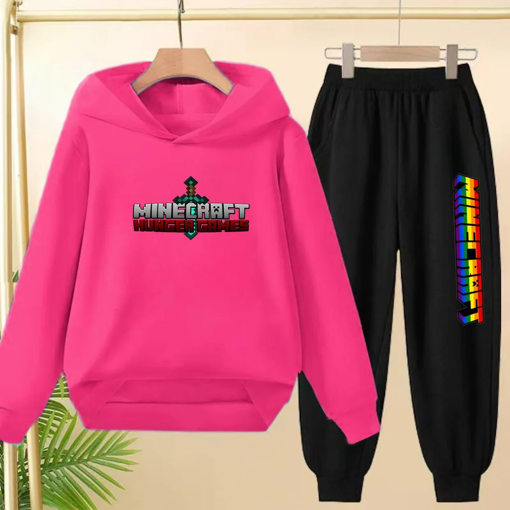Kinder-Sportbekleidungsset, 2-teiliges Sweatshirt + lange Hose. Ein bequemes Kleidungsset für Jungen und Mädchen mit bedruckten Anime-Mustern – Detail 17