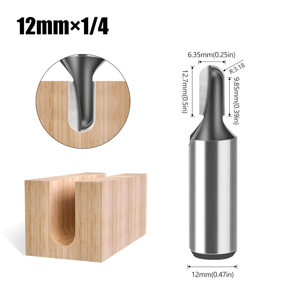 Zilimontt Punta Per Fresatura CNC, Con Gambo Da 1/4 Di Pollice, Corpo - Foto 2