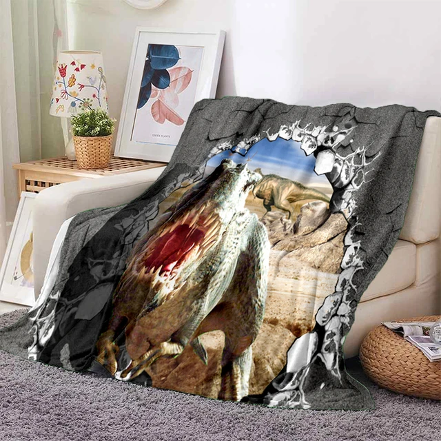 Sofa Travel household blankets for beds custom blanket Household and office  warm Black gold blanket Dinosaur blanket blanket - AliExpress