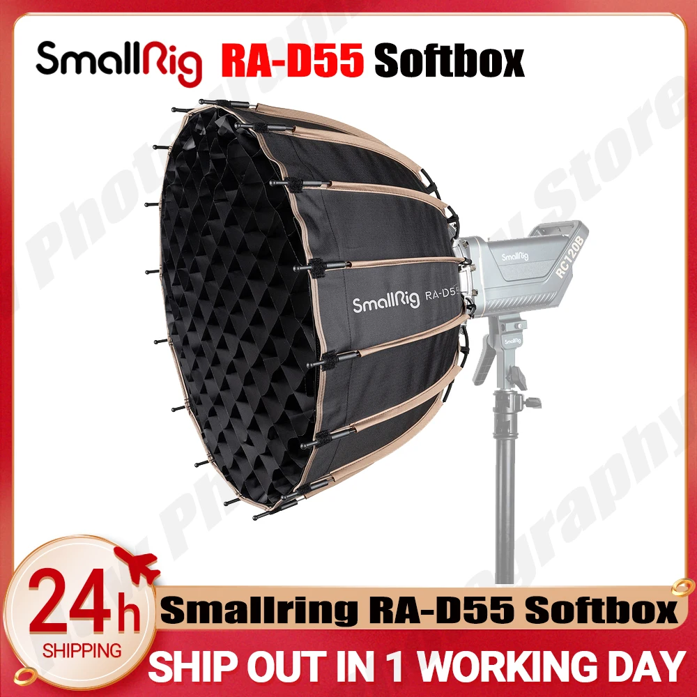 SmallRig RAD55 Softbox 55cm Parabolic Quick Release Softbox for