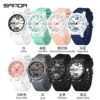 SANDA 3252 Elegant Fashionable Student Quartz Watch Popular Style Waterproof 50M Sports Watch Silicone Strap Dial Clear And Simp 6
