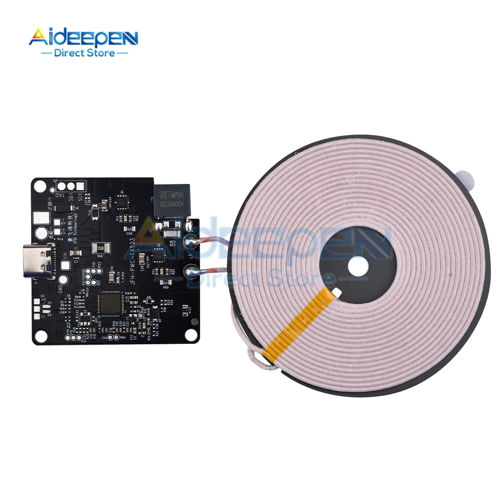 

15W High Power Mobile Phone QI Wireless Charger Module 12V Fast Charging Large Coil Support Long-distance Wireless Charging