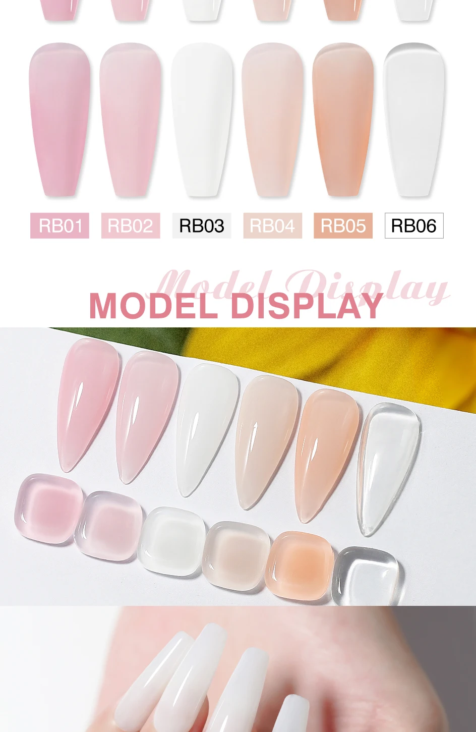 NAILCO 15 ml semipermanente Gummibasis für Gel-Lack, Hybrid-Nagelbasismantel, Decklack für UV-Gel-Nagellack, Maniküre, LED-Emaille – Detail 4
